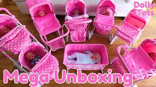 MEGA UNBOXING! 12 Baby Doll Prams & Strollers 🎀 Baby Born & Annabell Play