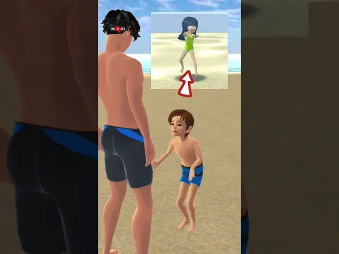 Yuta lied to father and mother, Mio drowned on the beach😭 #sakuraschoolsimulator #shorts #sakura
