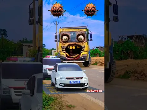 Massive Mixer Truck & Container Trucks Accidentally!! A Visual Feast #vfx​ #viralshorts​ #trending​