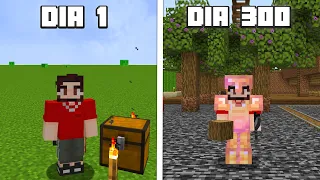 SOBREVIVÍ 300 DÍAS EN UN MUNDO SURVIVAL PLANO EN MINECRAFT