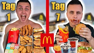 EINE WOCHE nur MCDONALDS ESSEN 🍔🍟 *überraschendes Ergebnis* I Selbstexperiment
