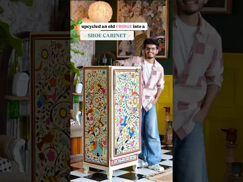 DIY Shoe Rack from an old Refrigerator 😱🤯 #furnituredesign #diyhomedecor #ytshortsindia