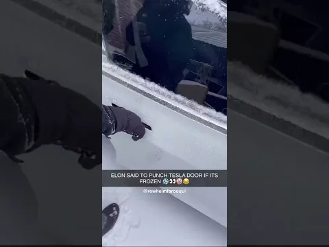 HOW TO OPEN FROZEN TESLA DOORS 🔥😈#shorts