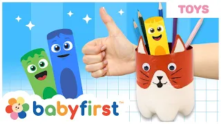 Toddler Learning Video | COLOR CREW MAGIC - Pencil Holder & Sock rabbit | DIY for Kids | First Toys