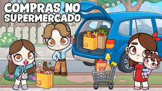 FAZENDO COMPRAS NO SUPERMERCADO 🛒🍊 AVATAR WORLD ROTINAS E HISTÓRIAS 