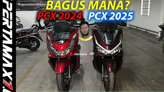 ADU Desain Honda PCX 160 Facelift 2025 RoadSync Red VS PCX 160 Merah 2024 CBS Komparasi Fisik #pcx
