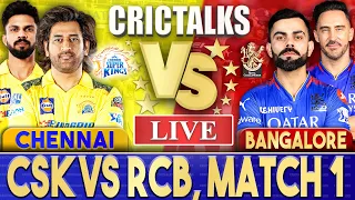 Live: CSK Vs RCB, Match 1, Chennai | IPL Live Scores & Commentary | IPL 2024 | Chennai Vs Bangalore