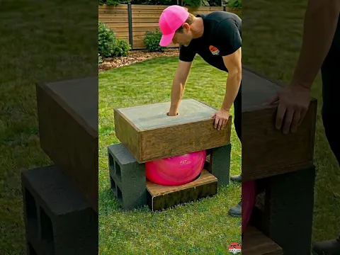 Don't Throw Away Your Old Exercise Ball! 🧘‍♂️🏗 DIY Concrete Hack  #garden