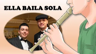 Ella Baila Sola - (FLAUTA CON NOTAS) - Eslabon Armado y Peso Pluma