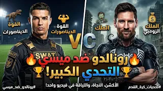 تحدي رونالدو ضد ميسي: الأكشن، النجاة، واللياقة في فيديو واحد! 🏆💥