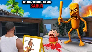 Franklin And Shinchan Uses Magical Painting To Search Tung Tung Sahur In Gta 5  | #gta5