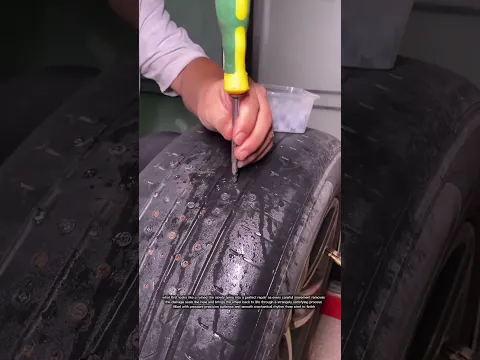 إصلاح ثقب الإطار بطريقة ذكية ومرضية للغاية 🔧🚗