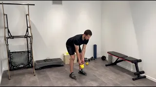 Image Rowing unilatéral en supination avec kettlebell