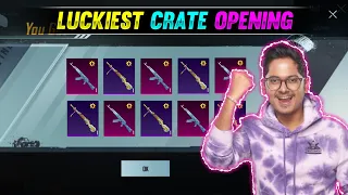 Top 8 YouTubers Luckiest Crate Opening 🤯🔥 || Crate Opening PUBG/BGMI || Mortal, Scout, Regaltos