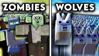 1,000 Wolves VS 1,000 Zombies (ROBLOX MOVIE)