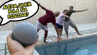 A ALEXA ESCOLHEU QUEM VAI CAIR NA PISCINA!!! - Família Velhote