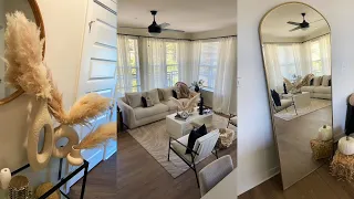 APARTMENT TOUR | LIVING ROOM TOUR 2021 MODERN NEUTRAL & COZY ￼AESTHETIC WITH LINKS | IAMCHELSIEJANEA