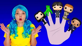 Finger Family Wednesday Addams - Halloween Heroes | Kids Songs