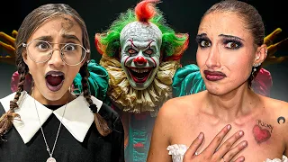 SOBREVIVIENDO 24H en HALLOWEEN con PAYASOS *en un parque de atracciones*