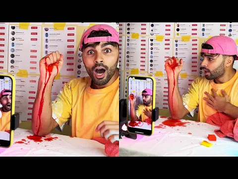 💉🩸🧽 IT WAS FAKE BLOOD AND CAME FROM A SYRINGE AND A SPONGE 🧽🩸💉 #FakeBlood in #Shorts by youneszarou
