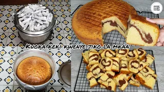 KUOKA KEKI KWENYE JIKO LA MKAA NA SUFURIA BILA VIFAA MAALUM | KEKI LAINI NA YA KUCHAMBUKA BILA OVEN