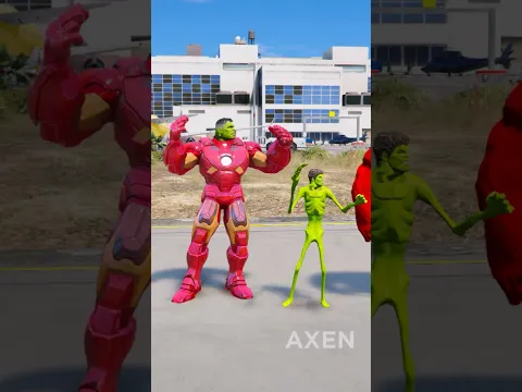 RANDOM SPIDE-RMAN VS SKINNY-HULK BATTLE #gta5 #hulk #spiderman