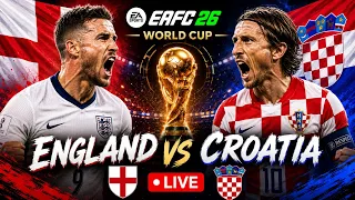 🔴 LIVE | England vs Croatia | EA FC 26 World Cup