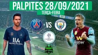 PALPITES DE FUTEBOL PARA O DIA 28/09/2021 (TERÇA-FEIRA) + BILHETES PRONTOS 🍀
