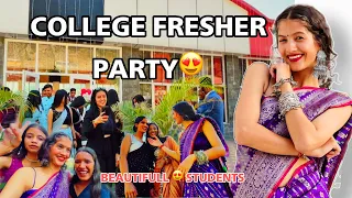 COLLEGE KI FRESHER PARTY  || GIRLS DANCE || 😍 UFF ESE DRESS