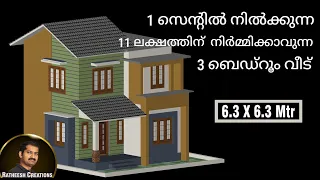 SMALL HOME/LOW BUDGET HOME/1 സെന്റിൽ നിൽക്കുന്ന വീട് /RATHEESH CREATIONS / 2 CENT HOME