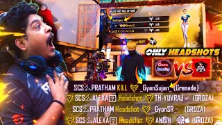 WE KILLED BIG YOUTUBER GYAN GAMING SQUAD 😱 IN MY MATCH 💥 MUST WATCH 💥 ONLY HEADSHOTS 💥 FREE FIRE