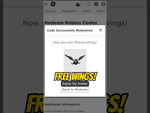 How I got Free Plasma Wings!