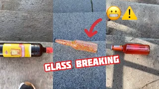 Crushing Crunchy & Soft Things ! Breaking glass bottles ⚠️😬 Compilation #asmr 03 #satisfying