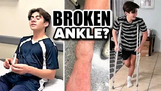 SENT TO THE HOSPITAL FOR AN X-RAY FOR A BROKEN ANKLE | IS HIS ANKLE BROKEN | DOES HE NEED CRUTCHES?