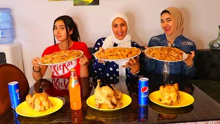 تحدي المحشي والفراخ مع تقي ماهر وتمني| والعقاب في الشارع🤣