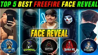 KON HAI BEST..? 🤬 TOP 5 BEST FACEREVEAL OF FREE FIRE YOUTUBERS 🗿🔥 FREEFIRE YOUTUBER FACE REVEAL 