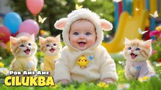 Pok Ame Ame Cilukba 👶✨ Bayi dan Kucing Lucu Yang Bikin Gemes! - Lagu Anak Balita Indonesia Populer