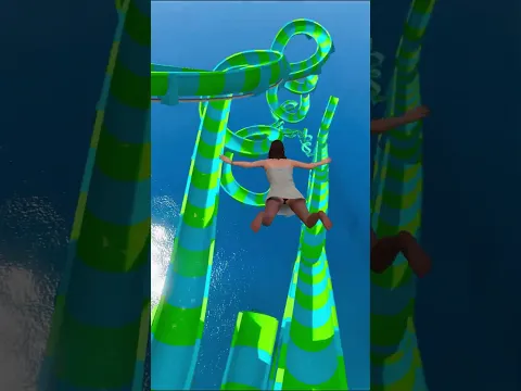 Amanda, Cow, Michael, Tracey & Lamar Water Slide #1 #shorts