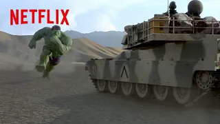 約20年前のハルク、戦車を相手に圧勝 | ハルク | Netflix Japan