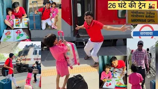 Navya travel in 26 hrs train to her village😳#unbelievablenavya #train #travel #vlog 