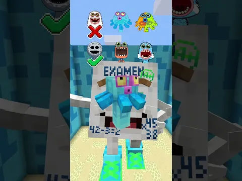 My Singing Monsters Sprunki Closing Door Challenge🚪😱 #minecraft #sprunki