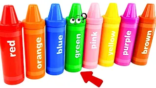 Kids Learning Colors and English Words | Great Educational Video for Kids with Crayon Surprise
