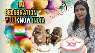 monkeys party | 1 million subscribers complete | thank you my subscribers | 1 million youtube cake