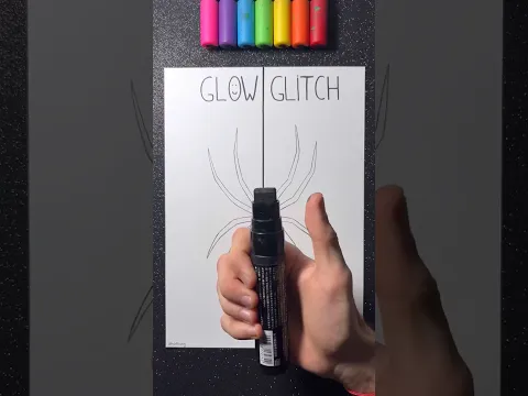 Glow vs Glitch! 🕷️ Choose your favorite! 😏✨ #shortsart