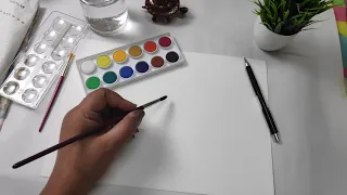 Painting with Camel Watercolour Cakes 🎨 ....