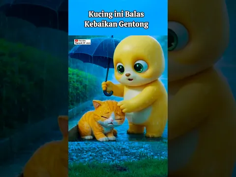 Kucing ini balas kebaikan gentong yang pernah melindunginya #kartunlucu #animasi #shorts