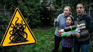 We FOUND a Scary Monster hiding in our Water Gun in the back yard