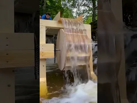 Turning a Backyard Stream Into Free Electricity! 🌊💡 #shorts