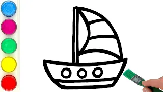 Draw a Picture of Sailboat for Kids