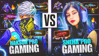 Biggest Collection Verses of Hakson Pro Gaming vs Sneha Pro Gaming 😱 Garena free fire